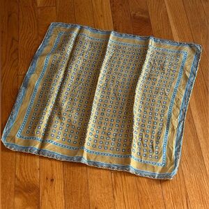 Elegant Blue and Tan Scarf